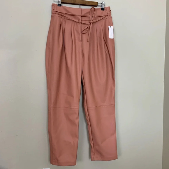 Anthropologie • Chelsea Tapered Faux Leather Pants - Picture 2 of 8